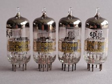 4x 6DJ8 (ECC88, E88CC, ~6922) Westinghouse Röhre tube, tested Funke W19: good