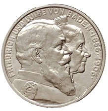 Baden 2 Mark 1906 Silber 50