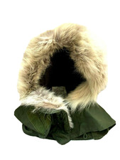 USA M65 FISHTAIL PARKA HOOD Modified COYOTE Real FUR Upgrade NEW GI US VTG OD OG