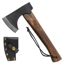 Axt Holzstiel Lederscheide