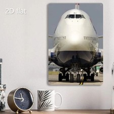 Blechschild Boeing 747 Flugzeug Metallschild TEL3089