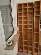 4 x Ikea CD DVD Regal Billy braun / Buche, 202 cm hoch