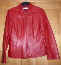 ❌❌❌Lederjacke, rot