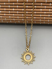 Edelstahl Damen Herren Halskette 50cm (45+5) mit Anhänger Sonne silber oder gold