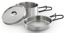 Campingaz Topf-Set Trakking Kit 3-teilig Camping-Geschirrset Edelstahl stapelbar