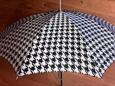 Regenschirm Vintage Schirm 50er 60er Jahre schwarz-weiss  TOP