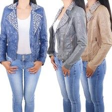 Damen Bikerjacke Lederjacke