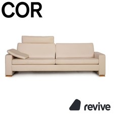 Cor Conseta Stoff Sofa Creme Dreisitzer Couch