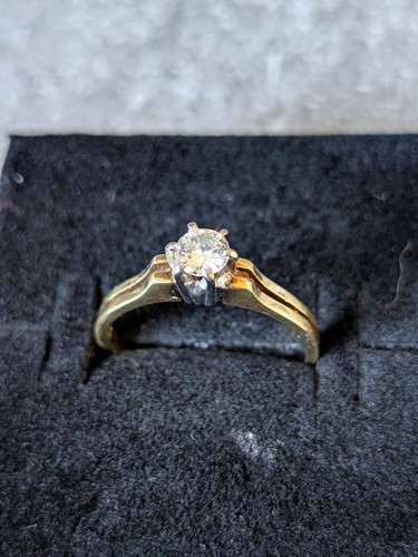 585 gold diamantring vintage - 585,