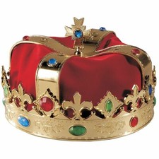 Krone goldfarben Samtstoff