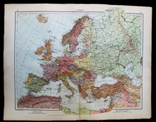 ANDREES HAND ATLAS MAP PLATE