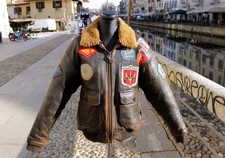 Herren bomber Lederjacke