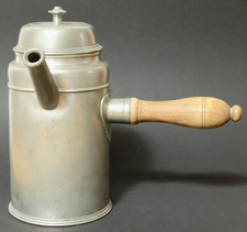 Alte Biedermeier Zinnkanne Kakao Kanne Zinn Krug Schokoladenkanne Kakaokanne 63