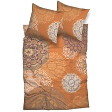 CASATEX Biber Bettwäsche Eivissa Mango Silber Ornamente Mandala Orientalisch