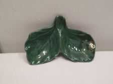 Hübsche Schale Doppelblatt grün Deko Sammlerstück Alassio 13,5 x 9 cm
