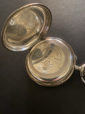 ancre ligne droite spiral breguet 19 rubis, Taschenuhr, Silber 