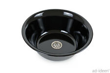 Edelstahl Spülbecken Spüle Waschbecken mit Ablauf 28cmØ Dunkel Wohnmobil Camping