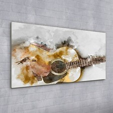 Acrylglasbild Wandbild Plexiglas 100x50 Deko Malerei Gitarre spielen Gitarrist