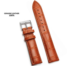 Uhrenarmband Leder Armband Krokoprägung 14-24 mm Silber Gold Schwarz Rosé Uhr