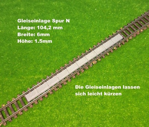 Gleiseinlage gleis 104 - 5x, 104,2mm