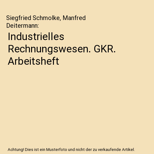 Industrielles rechnungswesen - industrielles,
