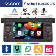 Android 14 Apple Carplay Autoradio GPS RDS WiFi Für BMW 3er E46 M3 Rover 75 MGZT