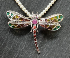 Anhänger Libelle  Rubin