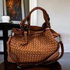 Geflochtene Ledertasche