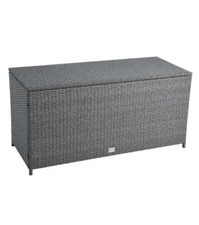 Polyrattan AuflagenboxKissenbox GartenboxGartentruheAufbewahrungsbox,graumix