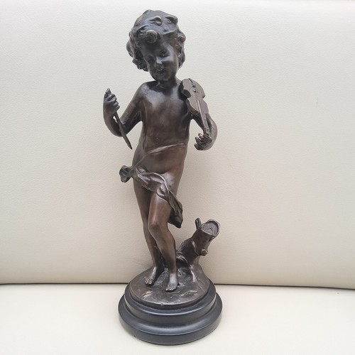 Bronze skulptur figur - skulptur, putto