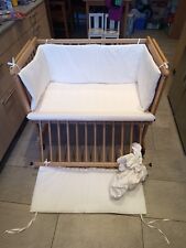 Beistellbett XXL, ideal für Zwillinge, Buche natur