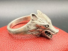 Silberring Herren Wolf