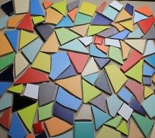 3 kg frostsicherer Fliesenbruch verschiedene Farben- bunt/ blau/ pastell Mosaik 