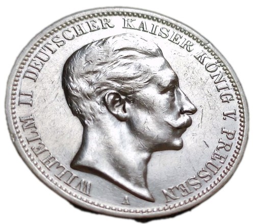 Preussen mark 1912 silber - preussen, 3