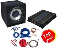 CRUNCH CAR HIFI ANLAGE Bass Paket 4-Kanal Endstufe Basskiste Kabelset 1000 Watt