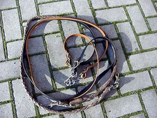 Arnos Biothane Kurzzügel; 2m, Schwer, 19mm breit, 3,5mm Stark; Handpferdezügel