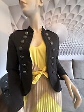 damen sweatjacke Blazer Viele Knöpfe Military Anthrazit S Weich Lässig