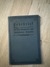 Original Gesellenbrief 1921