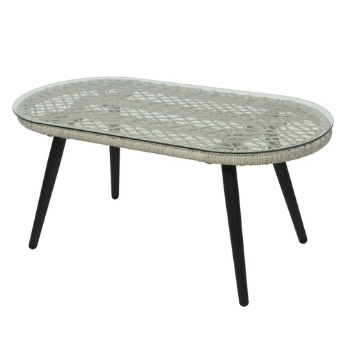 Beistelltisch aluminium glas - aluminium, &