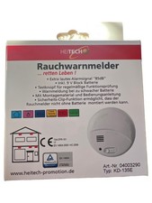 HEITECH KD-135E Rauchmelder Brandmelder 85dB Weiß inkl. Batterie