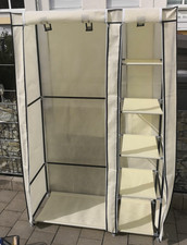 SONGMICS Kleiderschrank, faltbar, Vliesstoff, 110 x 45 x 175 cm, Beige, LSF007M