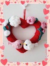 Kranz Gehäkelt Lovebirds 19cm