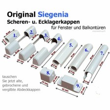 Abdeckkappen f. SIEGENIA Fensterbeschläge, LK006,LK221,LK005,EK300,EK211,EK001