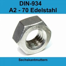 M4 DIN 934 Sechskantmuttern A2 Edelstahl V2A VA Sechskant Muttern 20-500 St. 
