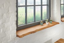 Fensterbank Fensterbrett Eiche Sims Baumkante rustikal Holz Massivholz
