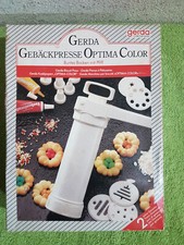 Gerda Gebäckpresse Optima Color mit vielen Teilen, Neuwertiger Zustand
