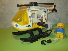 LEGO DUPLO Flughafen Helikopter Flugzeug Rescue + Figur RAR