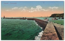 AK Sassnitz Rügen Mecklenburg-Vorpommern Molenspitze ungelaufen