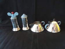 4 er Set Michael Graves für Alessi Italy 1980's Salz Pfeffer Milch Zucker