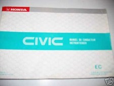 Betriebsanleitung HONDA CIVIC Handbuch Ausg 1987